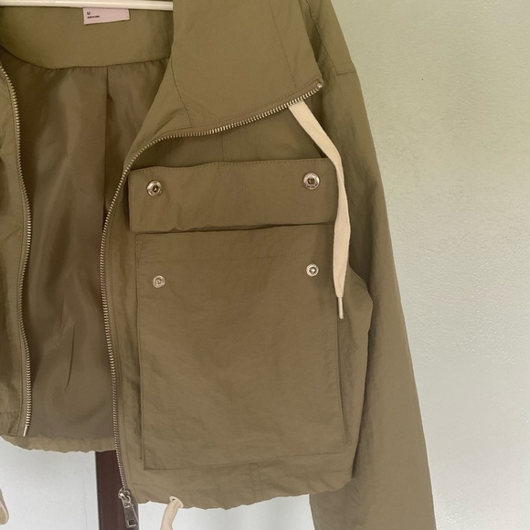 Happy Camper Olive Utility Windbreaker Jacket - Picture 3 of 10